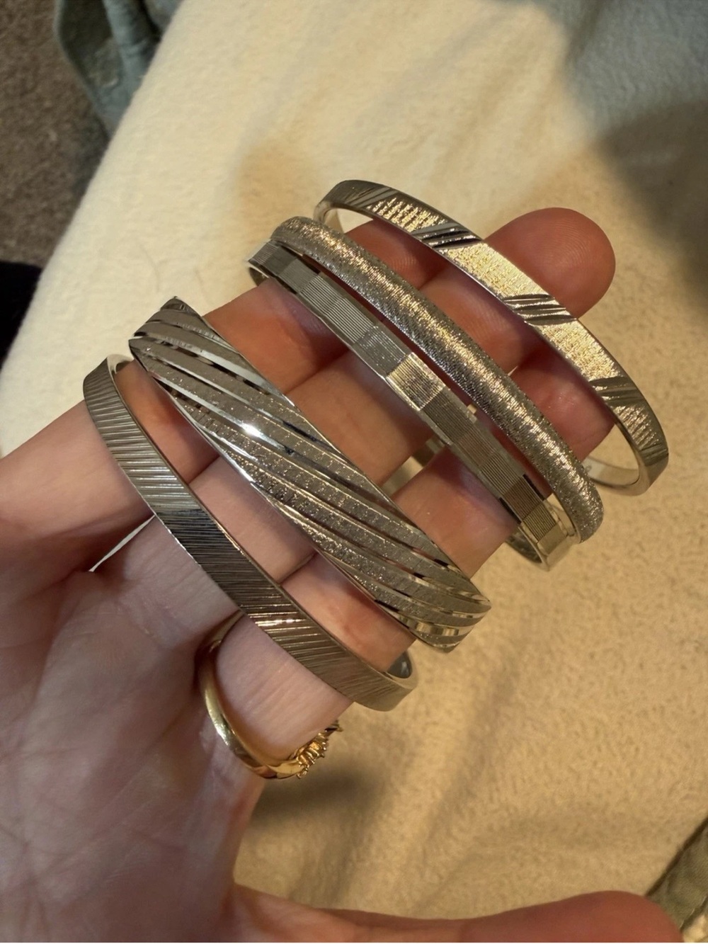 Vintage Monet Stacking Dangle Bracelet Set Of 5
